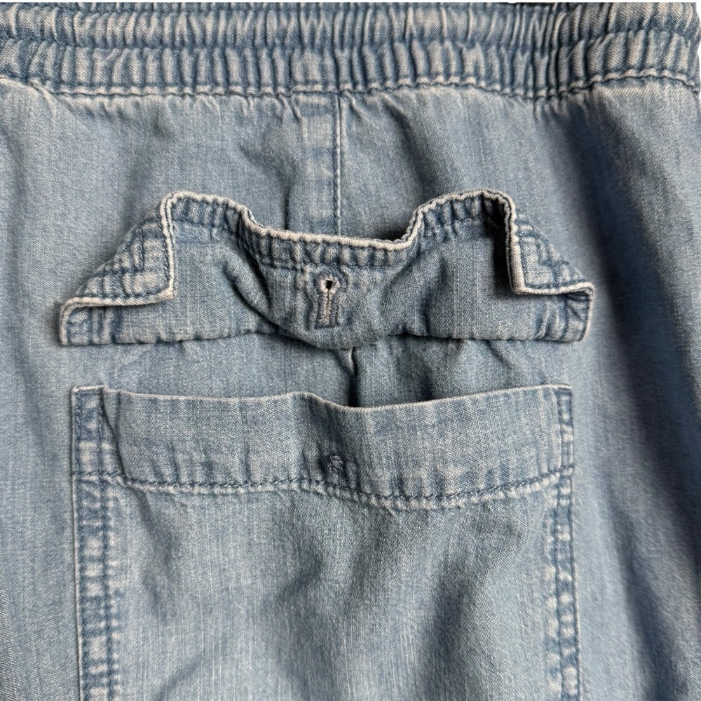 Gap High Rise Chambray Wide Leg Pants Womens 10 Medium Indigo Blue 679051 - Picture 8 of 13